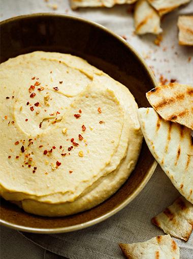 Pita Chips with Hummus