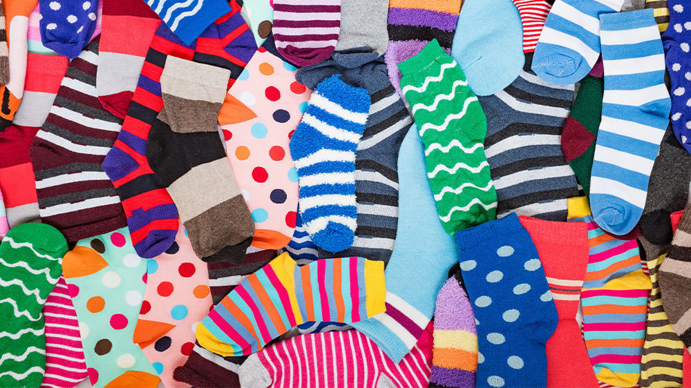 pile of colourful socks