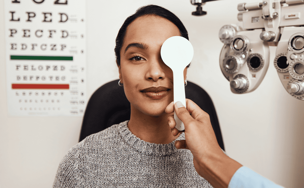 woman having an eye test