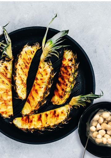 BBQ Pineapple on a plate