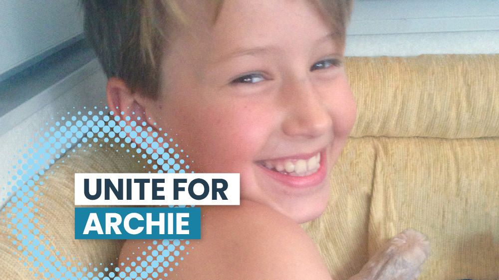 Unite for Archie, on the sofa with GCM