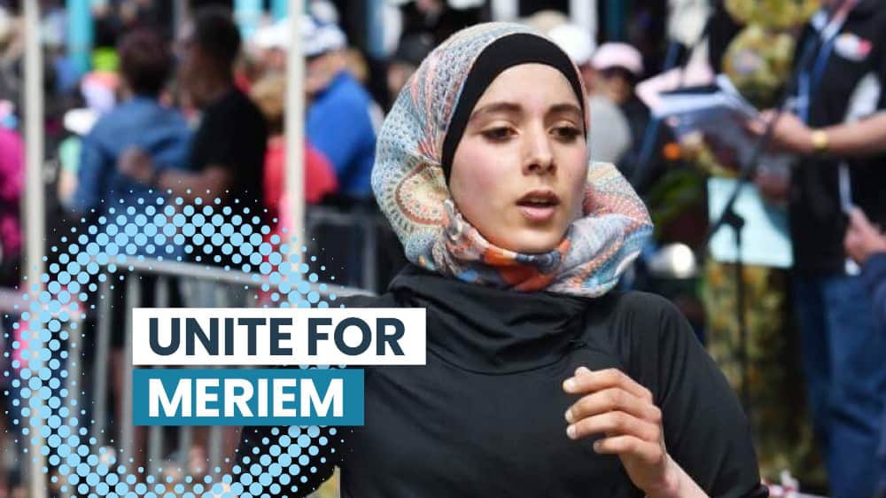 Unite for Meriem, Merium in a crowd