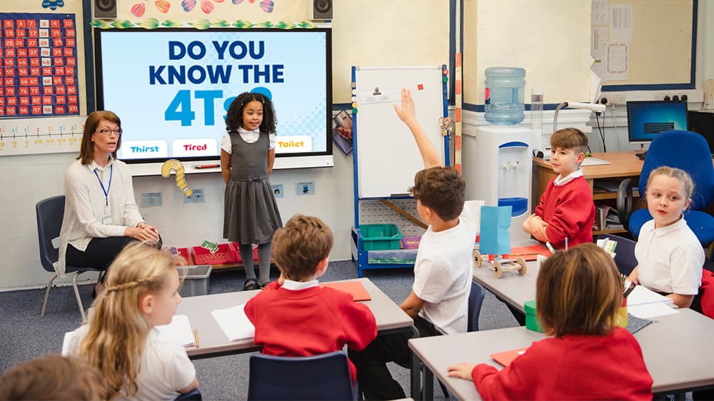 Children presenting 4Ts presentation 