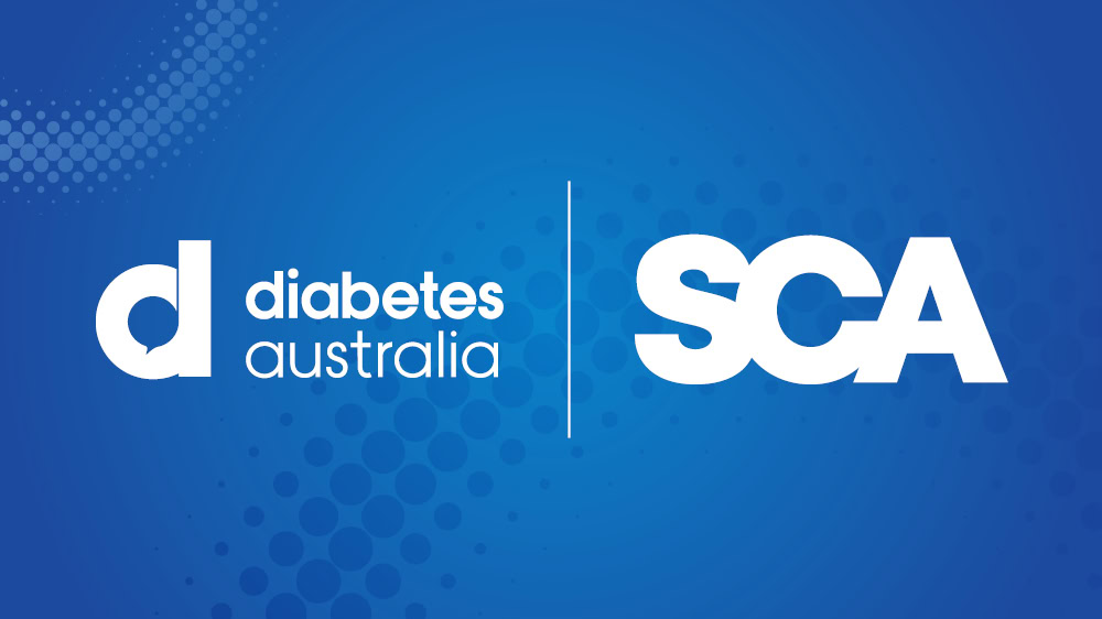 On a blue background, there is the SCA and Diabetes Australia logo