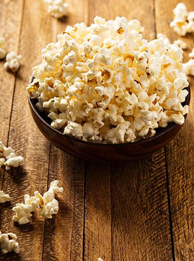 Popcorn in a bowl