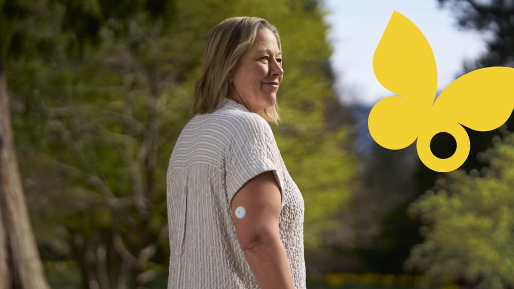 Person using Freestyle libre CGM