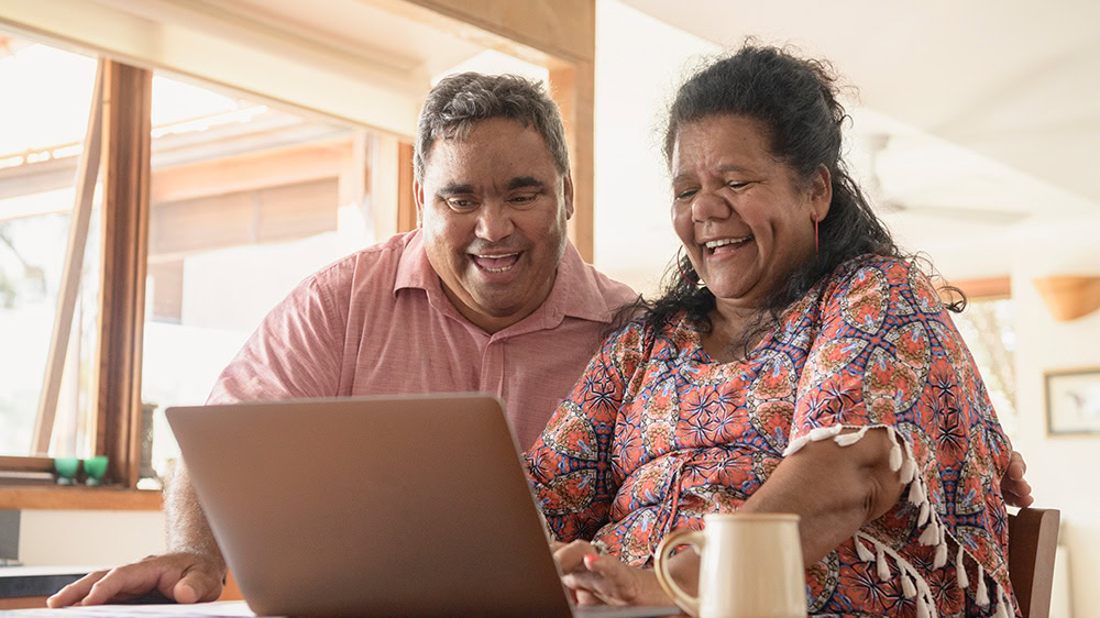 Aboriginal couple telehealth appointment