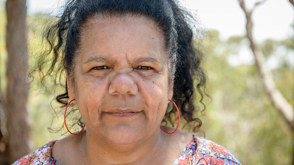 Close up of Australian woman outdoors