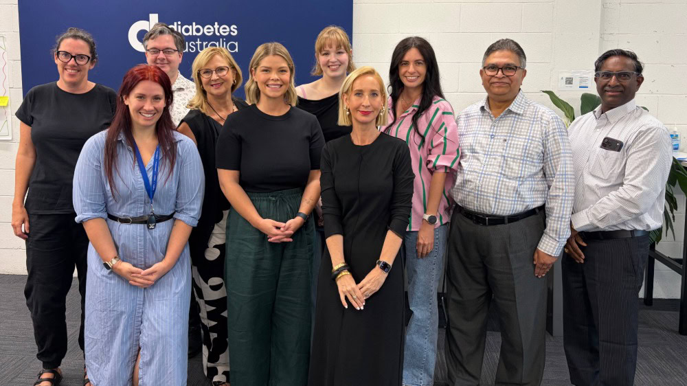 2026 National Diabetes Summit, Blue Circle Collective standing with Diabetes Australia smiling to camera