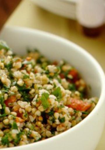 tabouli in a white bowl