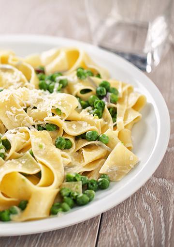 pasta with butter beans and vegetables