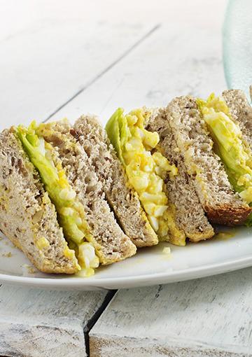 Egg sandwiches on wholemeal bread