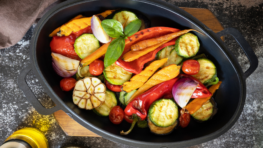 Garlic roasted veges