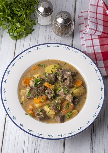 Irish stew in a bowl