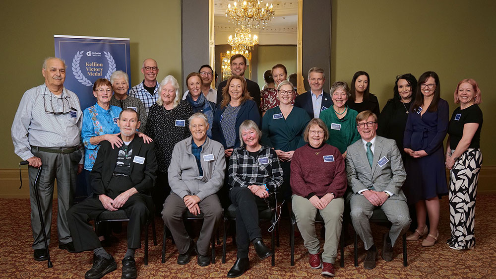 Kellion medal recipients and Diabetes Australia staff at the 2025 Hobart award ceremony