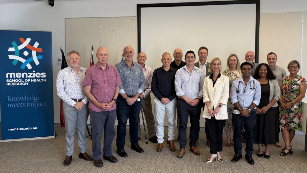 Group shot of Menzies Health, Diabetes Australia, and Lilly executives at partnership announcement
