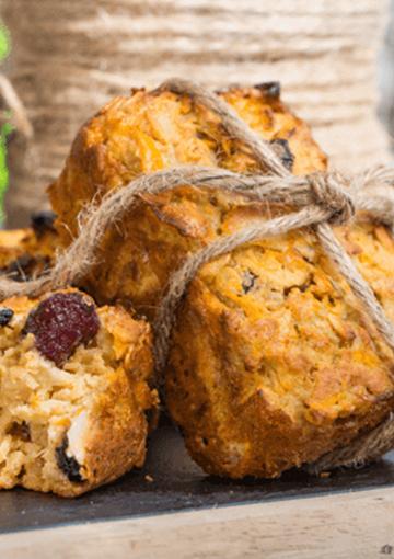 muesli loaves tied with hessian twine