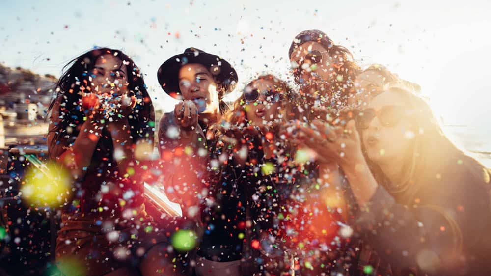 People celebrating