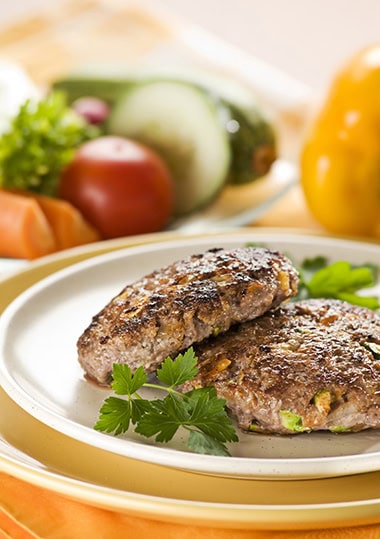 Rissoles on a plate