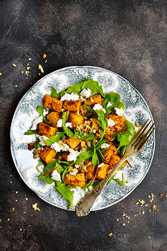 Roast veg salad with feta