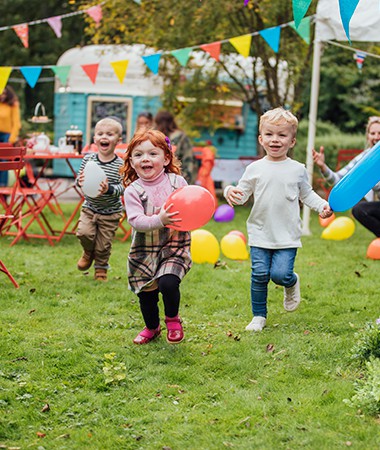 Children playing at an event 