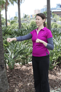 woman demonstrating boxing