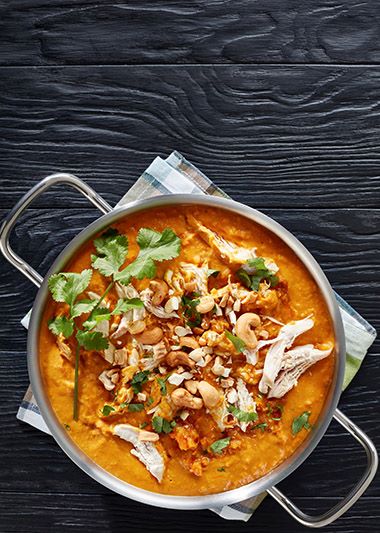 Chickpea lentil soup resting in pot