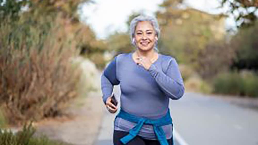 woman exercising outdoors