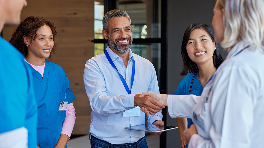 Health professional team meeting