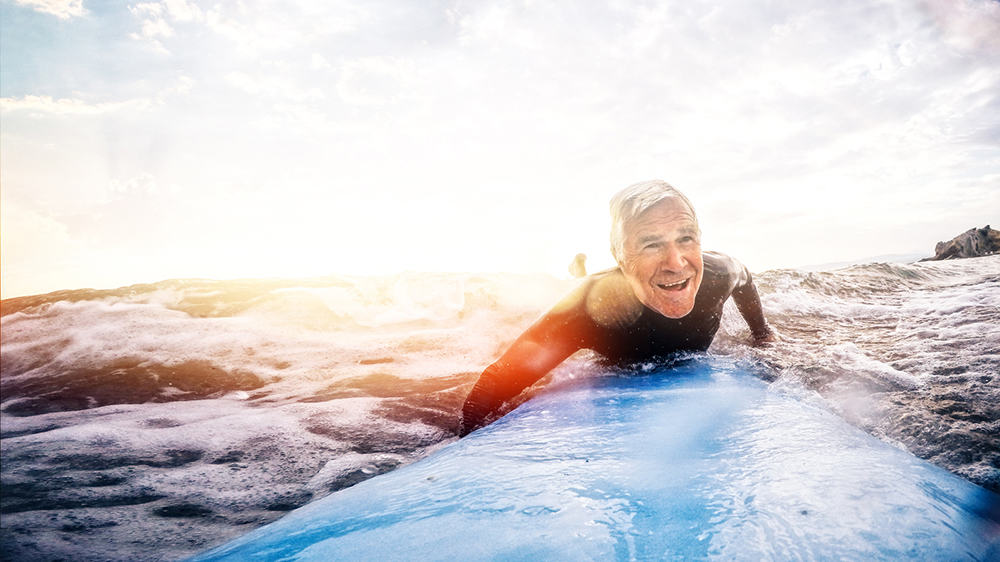 Man surfing on a surfboard