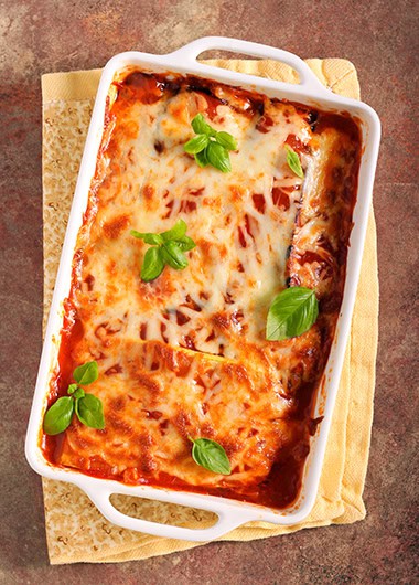 Aubergine parmigiana lasagne