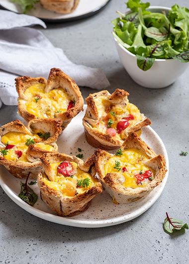 Egg nests served on a plate