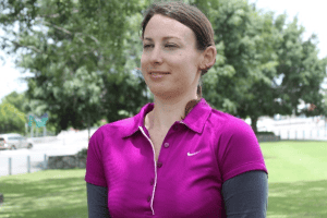 woman demonstrating shoulder lift starting position