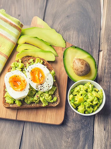 Eggs and smashed avo on toast