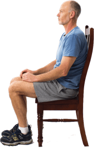 man sitting on a chair