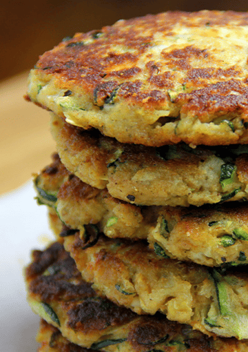 sweet potato fritters stacked